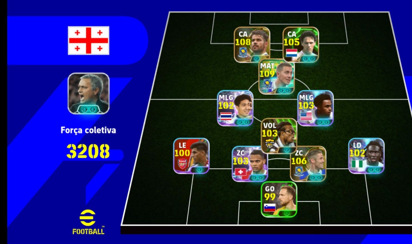 Conta de efootball força do time 3208 ela é servidor brasileiro