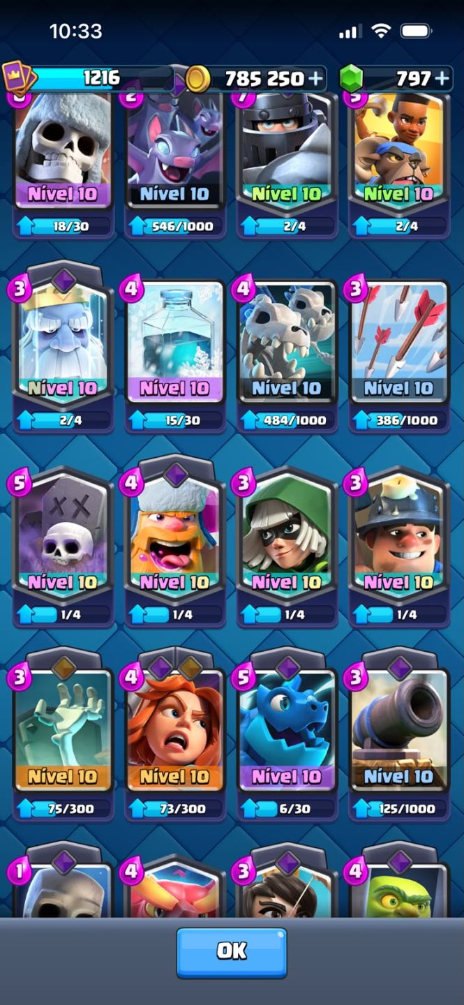 Conta de clash rara mt rara