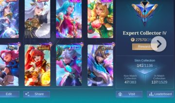 Conta mobile legends 141 skins