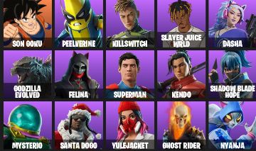 Conta Fortnite 36 Skins | Son Goku, Ghost Rider, Superman