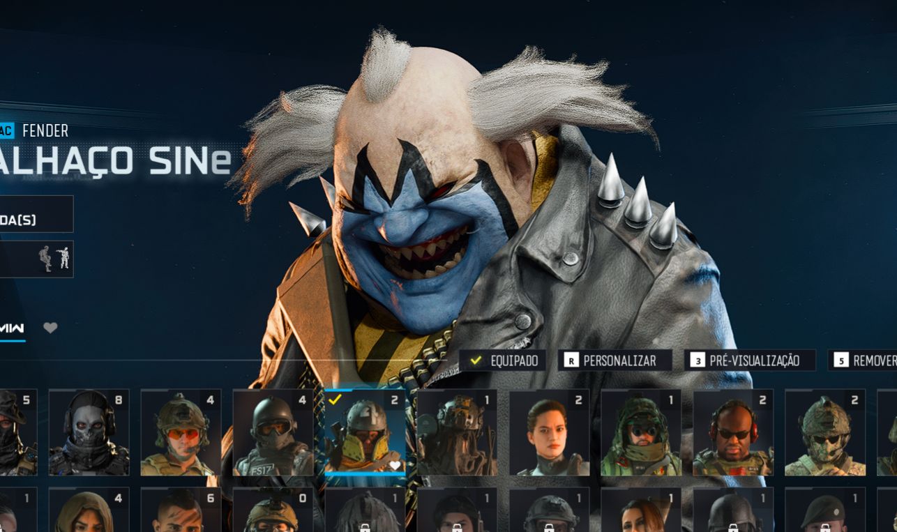 Conta de warzone com skin que são procuradas, Palhaço sinistro,Snoop Dogg, Izzy