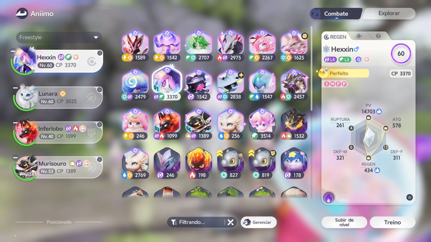 Conta Aniimo lvl 59 11 prismanas únicos cintilantes, mt recurso, guardado