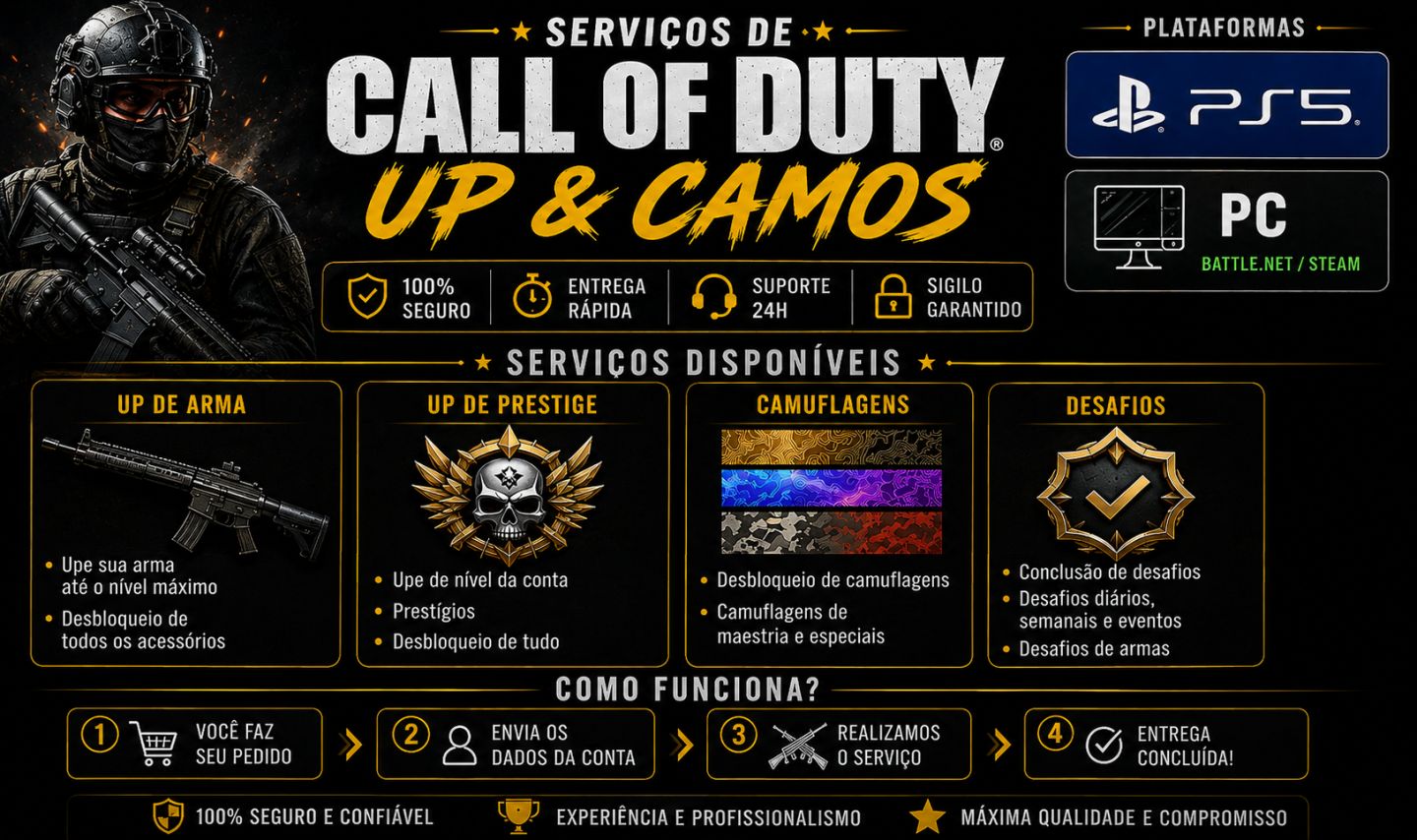 UP DE CONTA / ARMAS / CAMUFLAGENS MW4