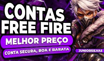 CONTAS FREE FIRE ANTIGA COM 4 ARMAS EVOLUTIVA+ 5 PUNHO+770 PEITORAL+SOMBRA ROXA