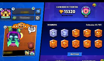 CONTA DE BRAWL STARS | 15K | 65 BRAWLERS | 5 LENDÁRIOS | 4 HÍPER | 2021