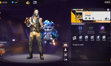 CONTA FREE FIRE COM REI CAVEIRA | UMP ATRIBUTADA | 20 CAMISAS DE SELEÇÕES