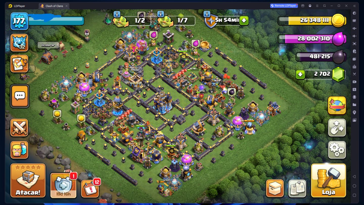 Conta Clash of Clans CV 18 - bem upada