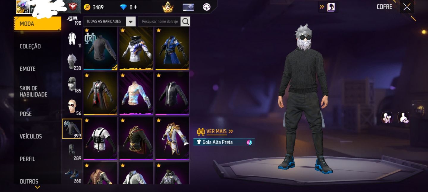 Conta Free Fire Gemada Angelical Passes Antigos Skins Raras
