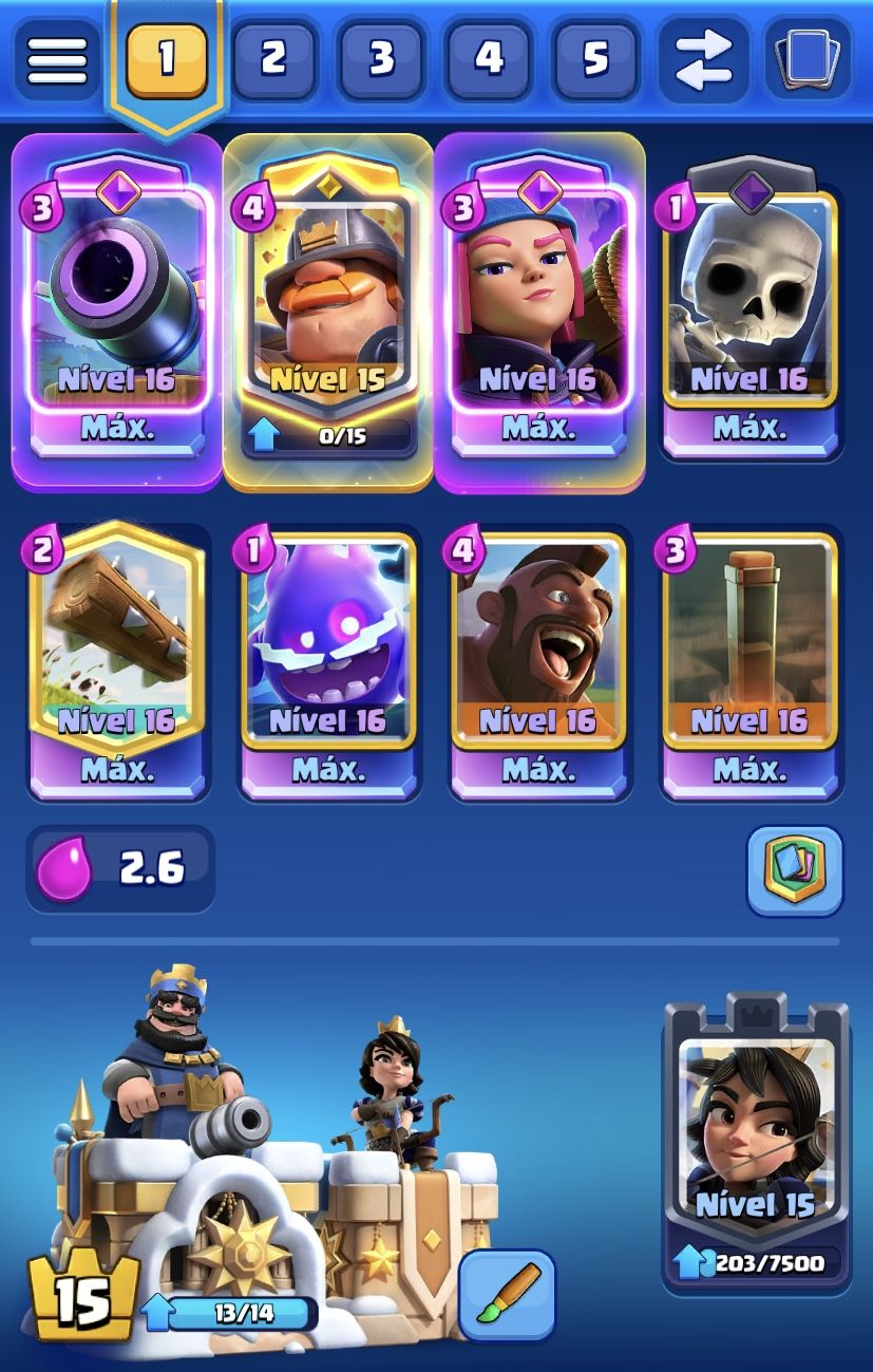 CONTA DE CLASH ROYALE À VENDA NÍVEL 15 | 13K TROFÉUS