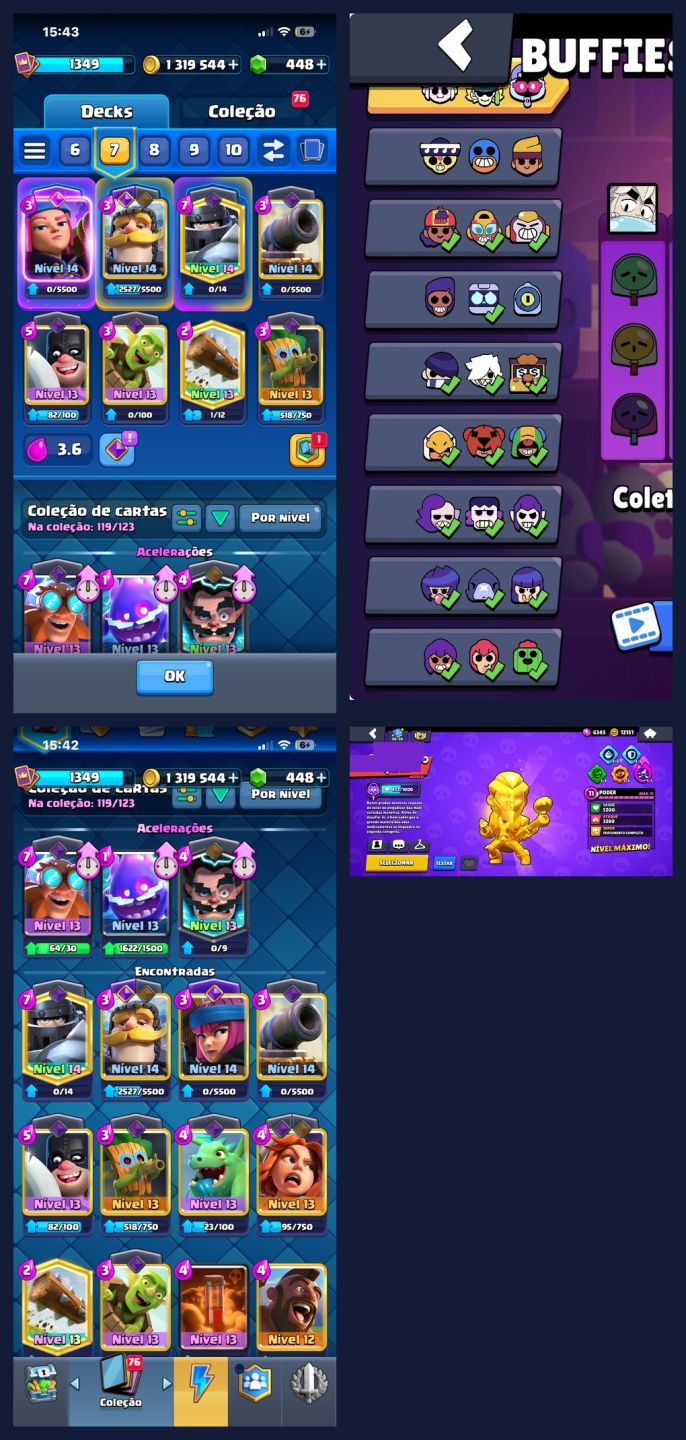 CONTA DE BRAWL STARS À VENDA! | OPORTUNIDADE IMPERDÍVEL/ E +1 CONTA CLASH ROYALE