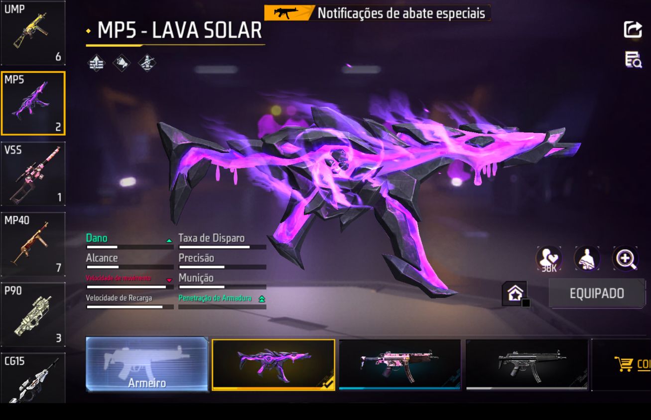CONTA FREE FIRE NÍVEL 46