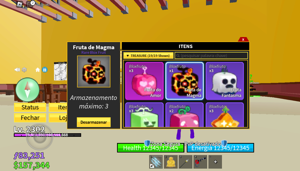 CONTA ROBLOX MUITO FORTE NO BLOX FRUIT ⚡ COM PASSES⚡ SO AQUI
