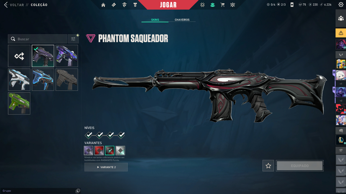 Conta valorant unico dono, ascendente, varias skins