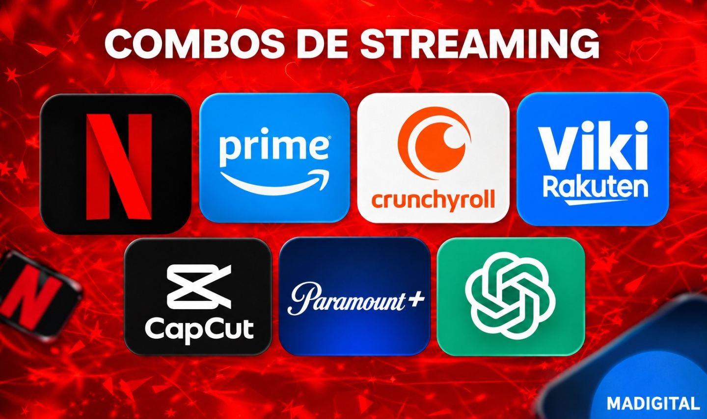 PRIME / NETFLIX / CRUNCHYROLL / SPOTIFY /PARAMOUNT / CAPCUT / COMBOS STREAMING