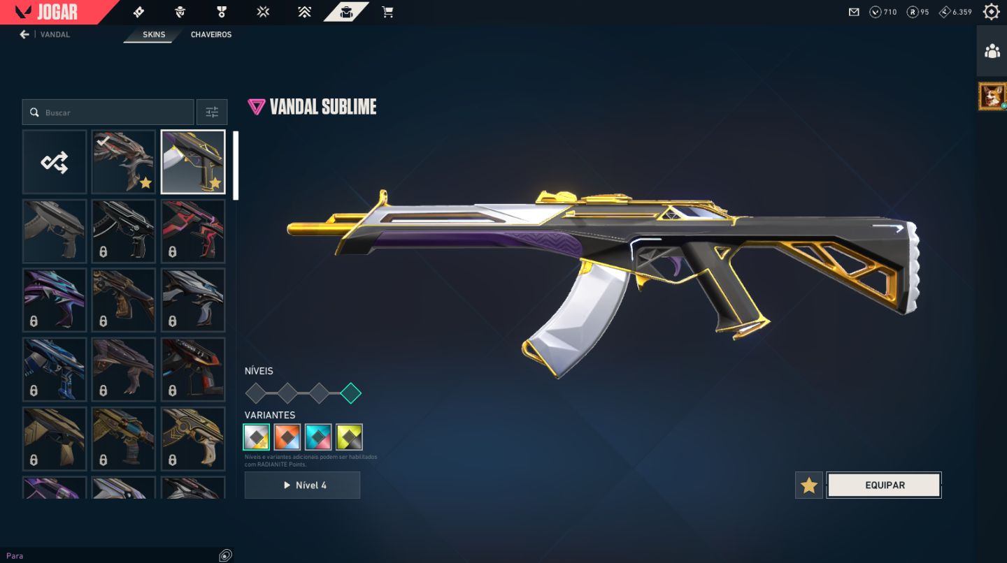 Conta Valorant 2 Skins Vandal 1 Passe