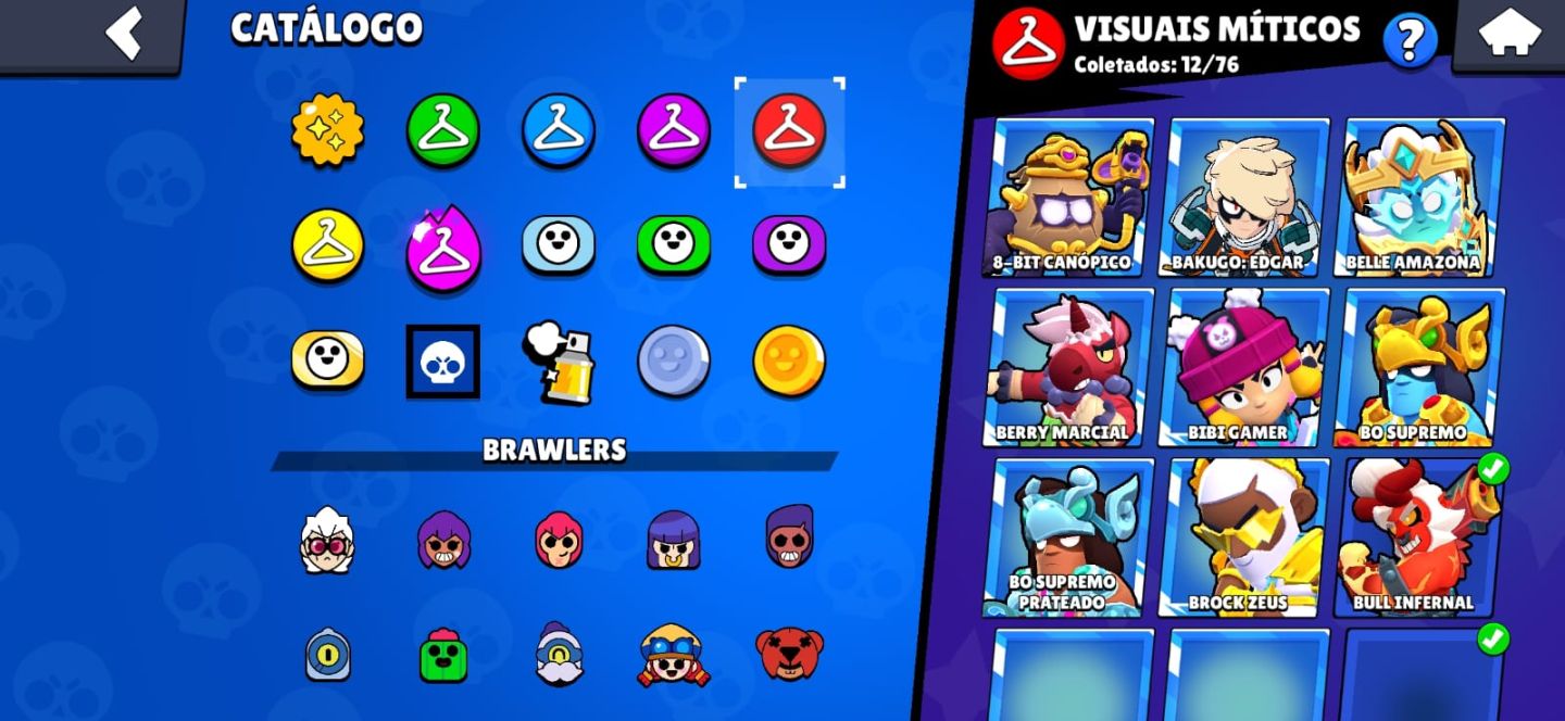 CONTA BRAWSTAR MUITO BOA 56K TROFEU 103 BRAWLERS