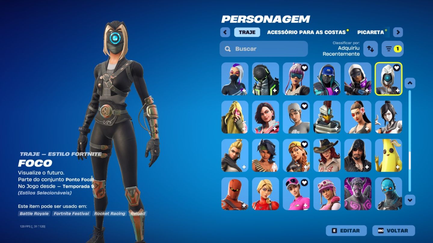CONTA FORTNITE COM MINTY TRAVIS SCOTT EMINEM E MUITO MAIS