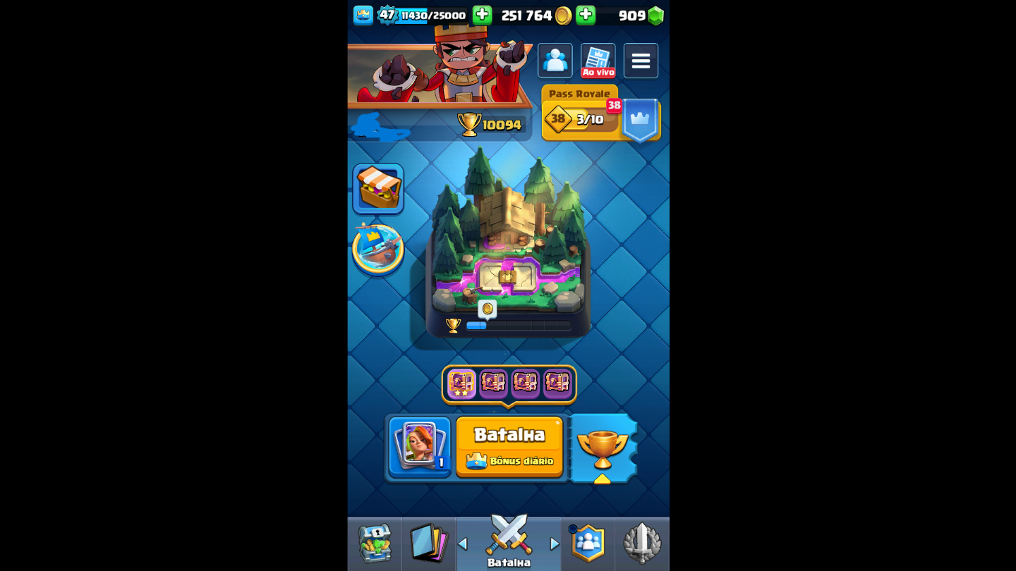 Conta de clash royale com 10k de trofeus muito boa e valor negociavel só vem!!!!