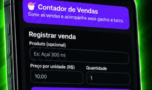 CONTADOR DE VENDAS CALCULE SEU LUCRO!