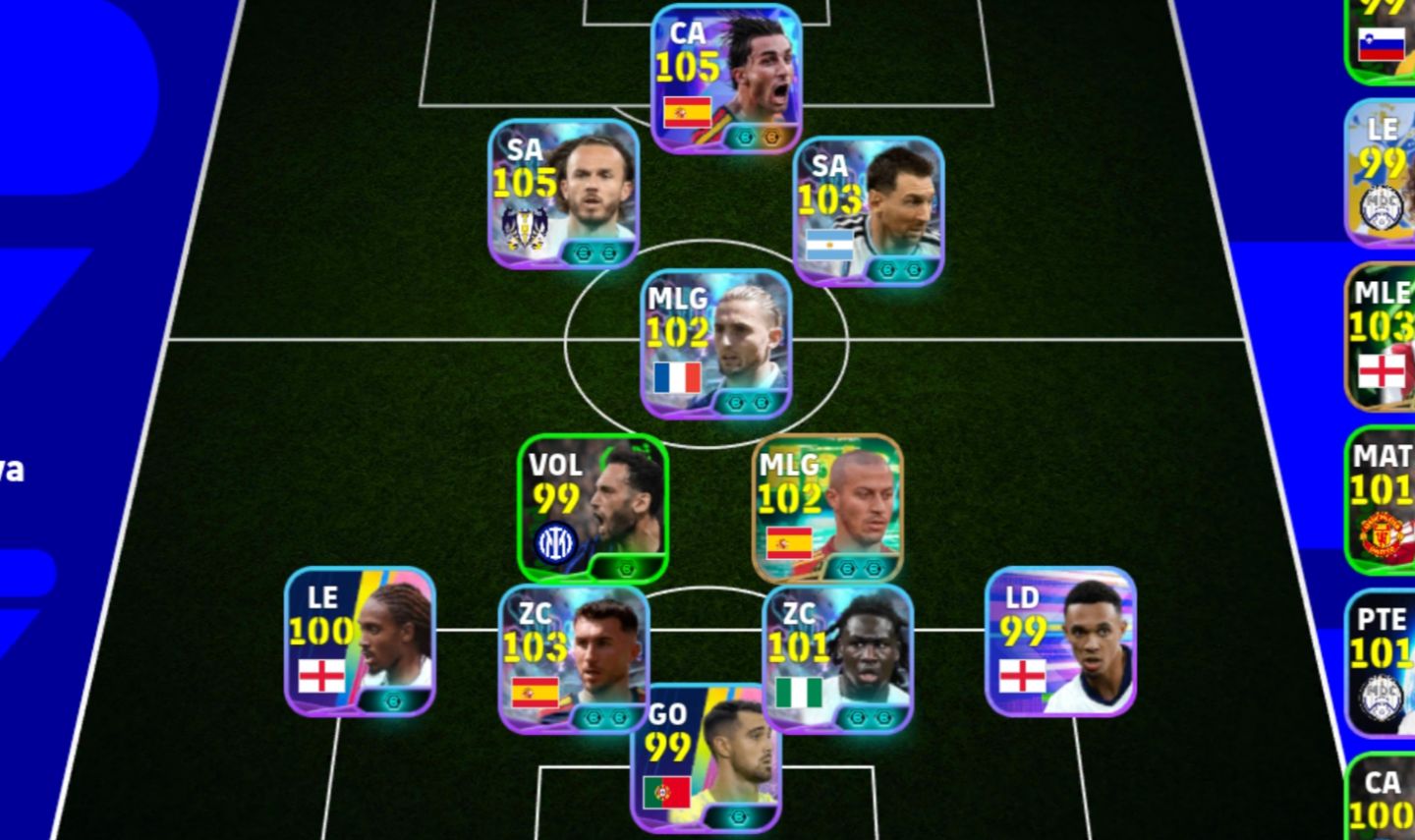 Conta eFootball Mobile FORTE | Força Coletiva 3148 | Jogadores 99+
