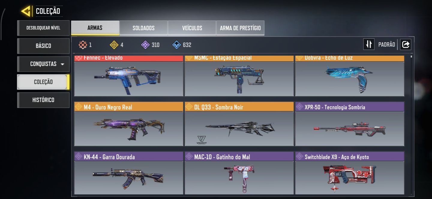 CONTA CODM COM VARIAS SKINS E PARCERIA