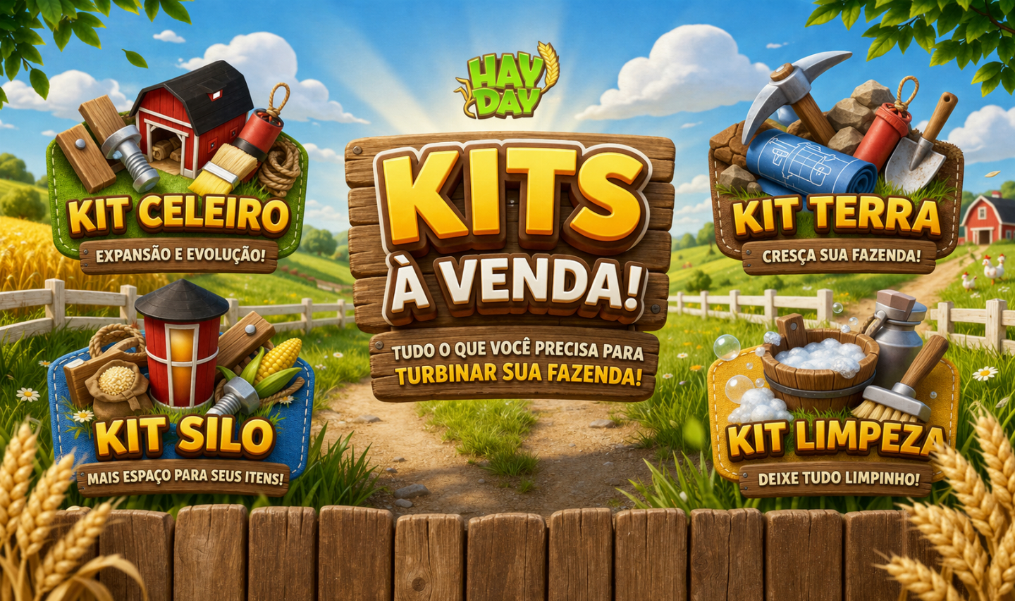 (MENOR PREÇO) KITS DE UPGRADE (CELEIRO, SILO, TERRENO) !!