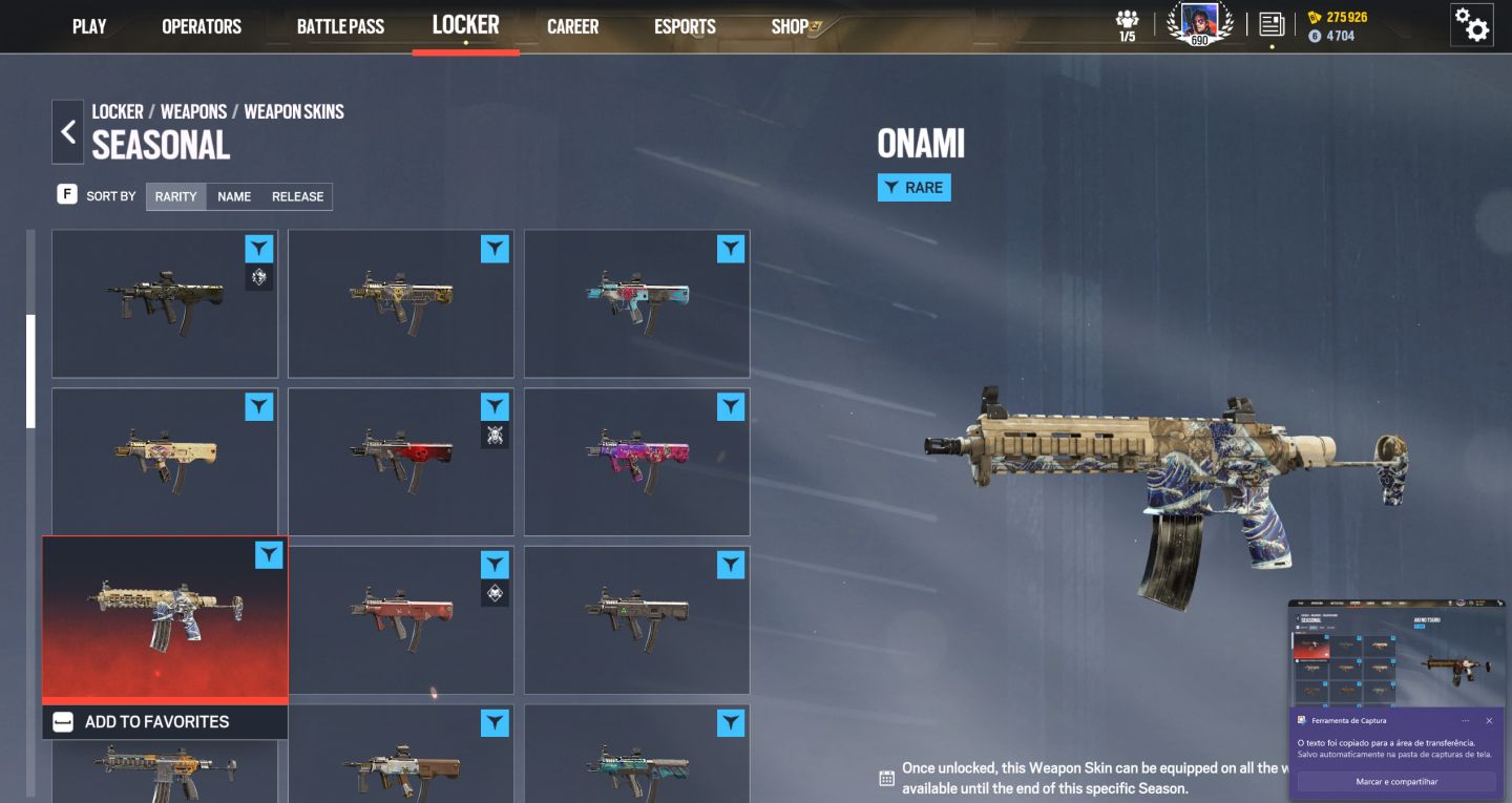 Conta R6 Level 690 / Ubisoft Level 104 + Créditos e Skins