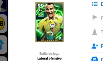 Conta efootball iniciante com Cafu 105 épico