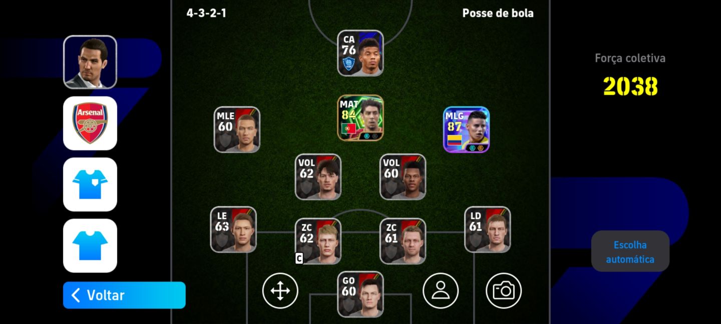 Conta de efootball com James Rodrigues blitz