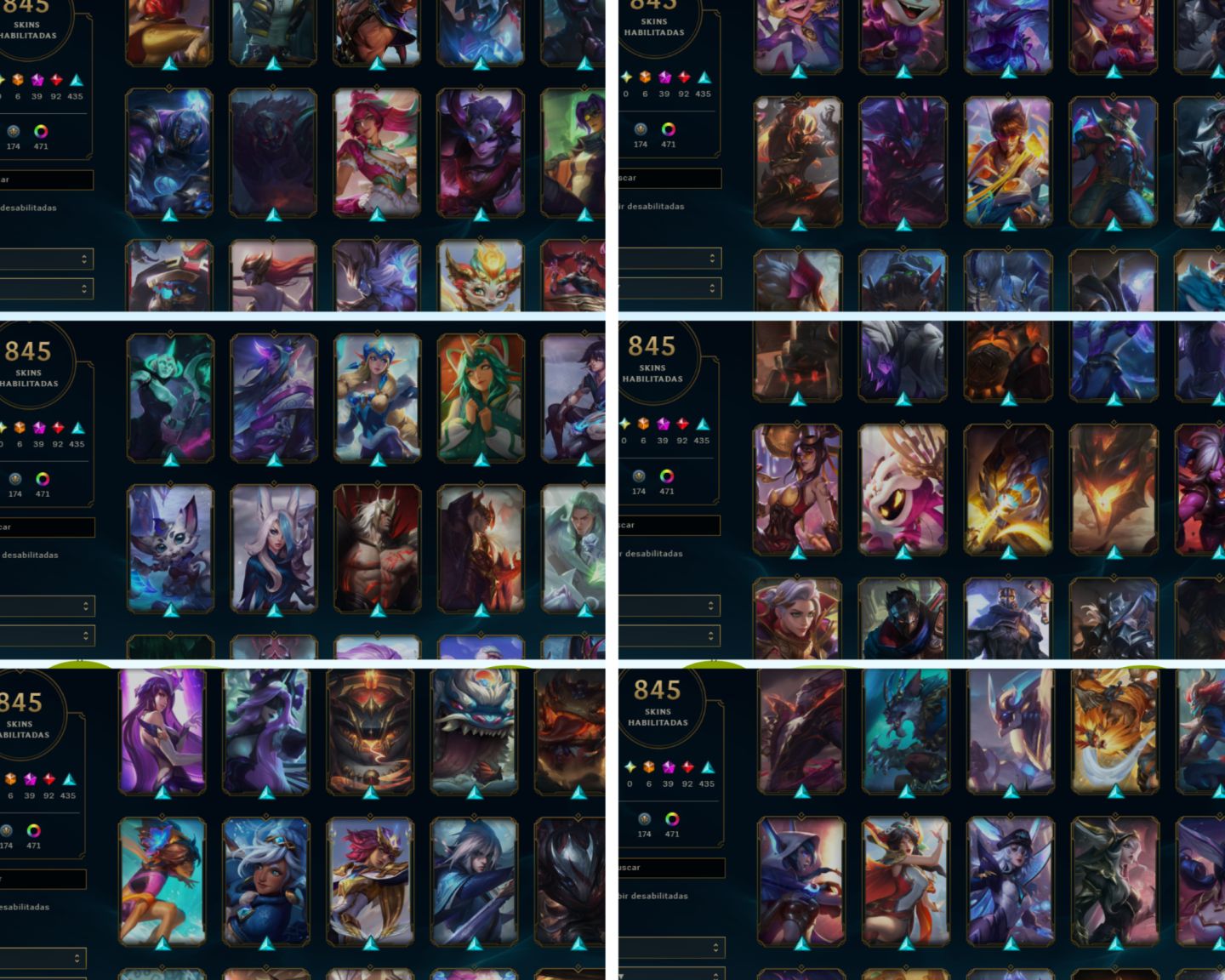 CONTA LOL/TFT-845 SKINS-10 CHIBIS/VALORANT-Pack Kuronami +de 17000R$ gasto!