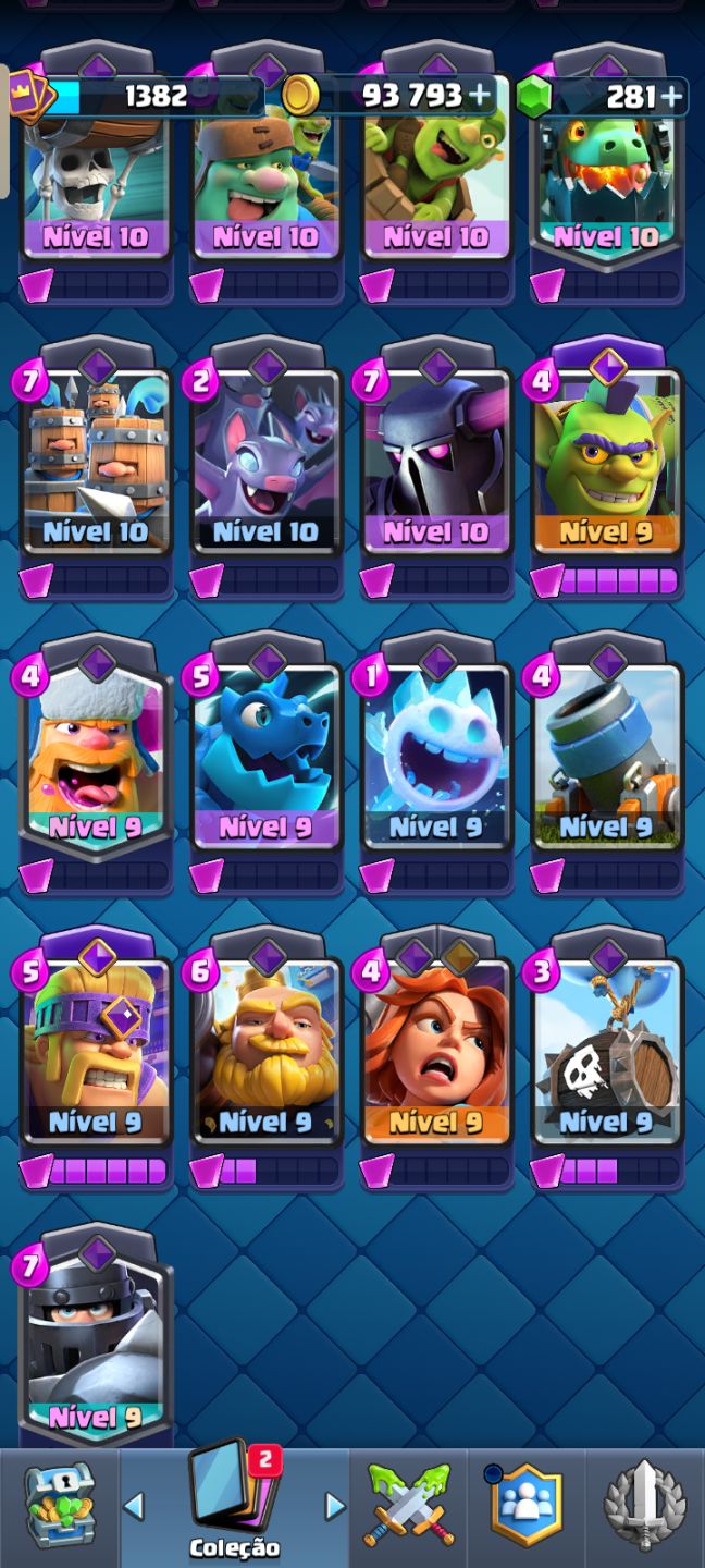 Conta de clash upada