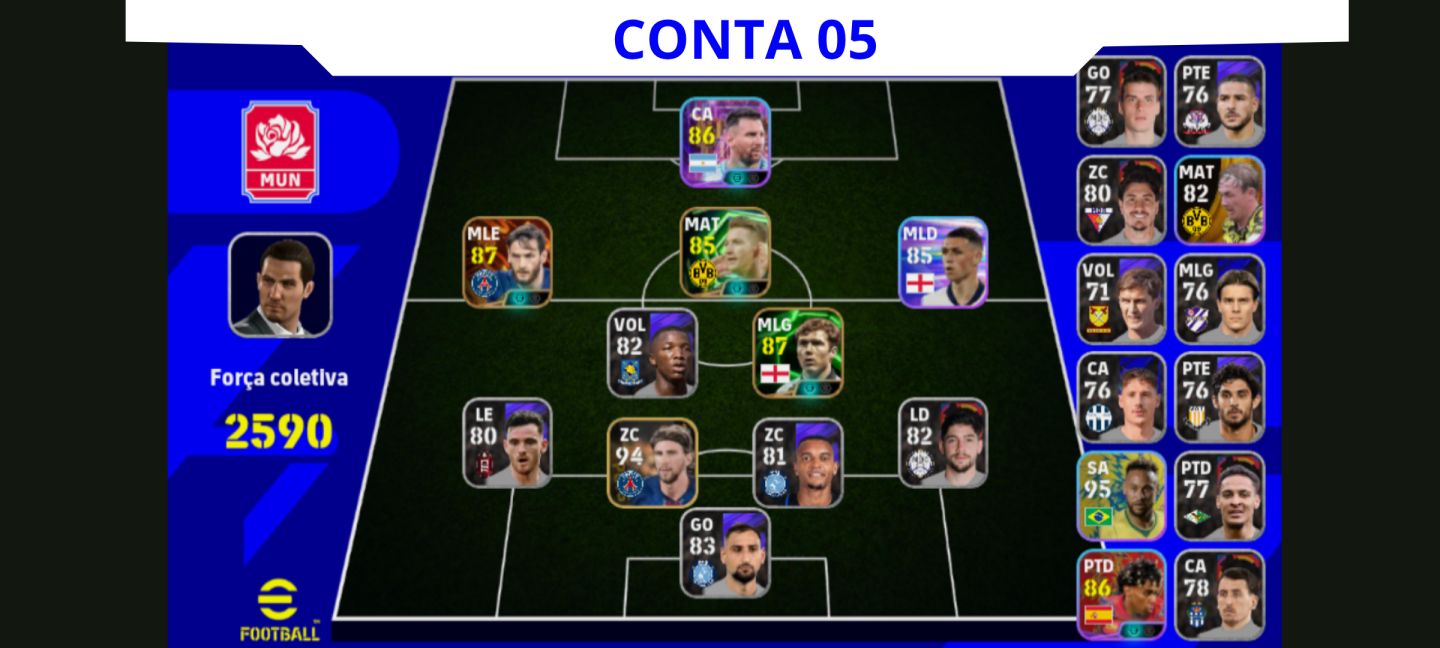 Contas Efootball Iniciais com Épicos/big Times Garantidos! Vol. 02