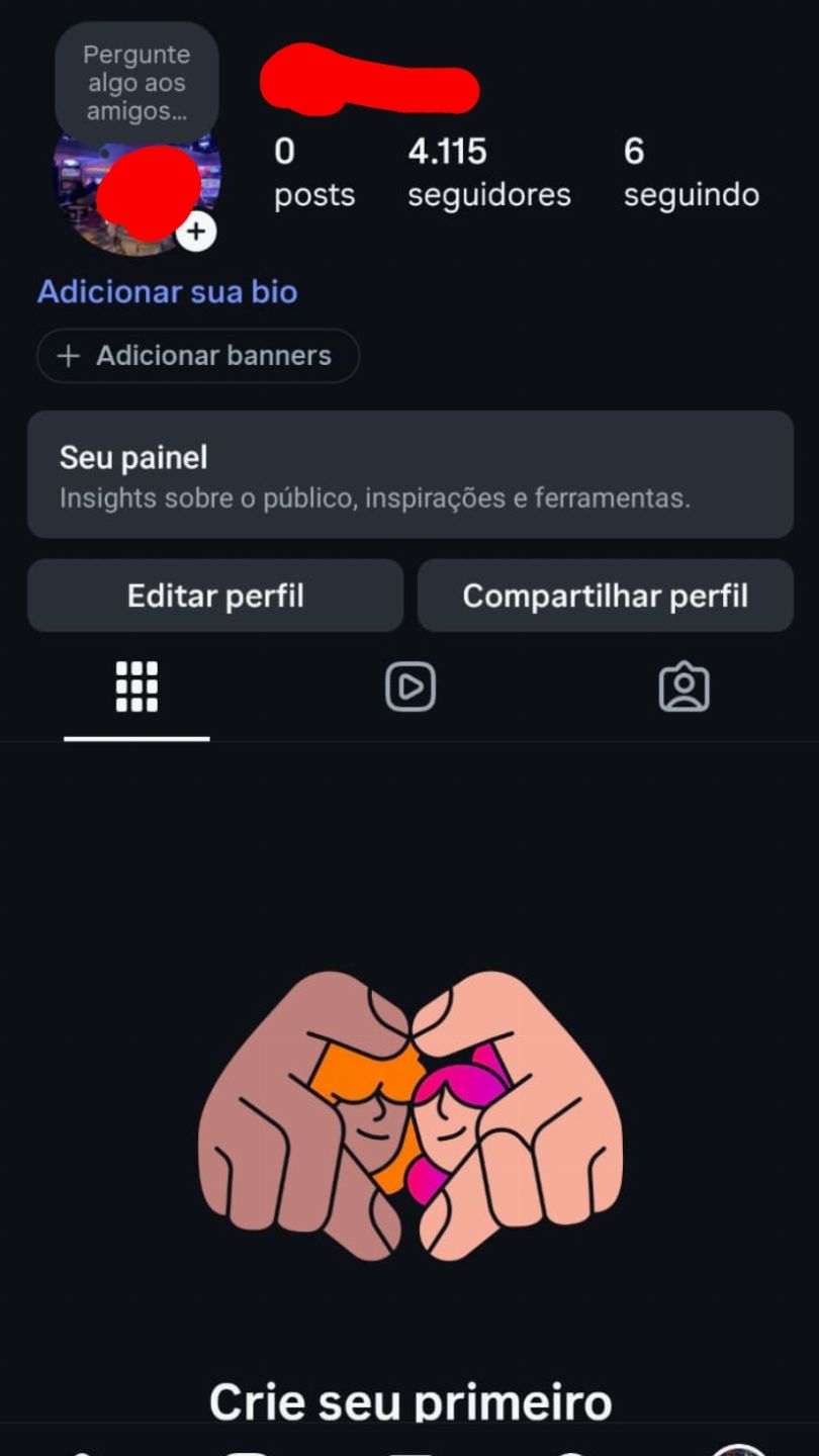 Perfil instagram com 4.000 seguidores