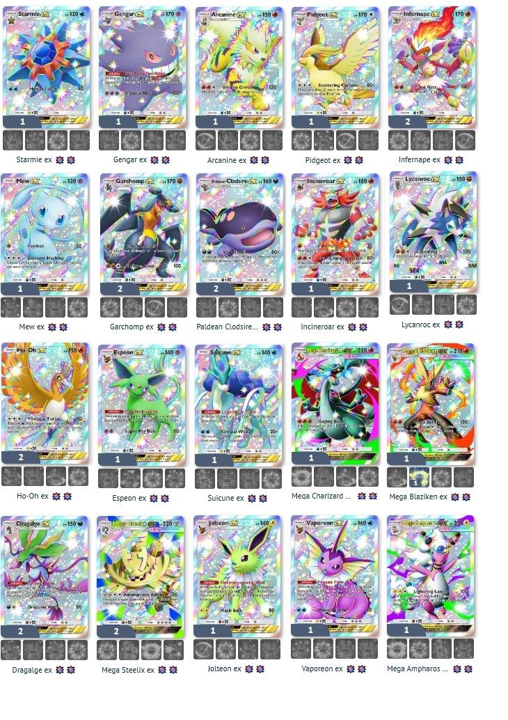 +14000 Cards - 3 Crown Cards, 16 Immersive Cards 58 Shiny Cards, 339 Cards 123