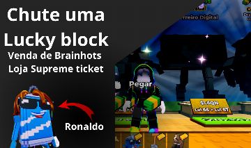 Kick a Lucky bloco/ Chute uma Lucky block . Loja supreme Ticket