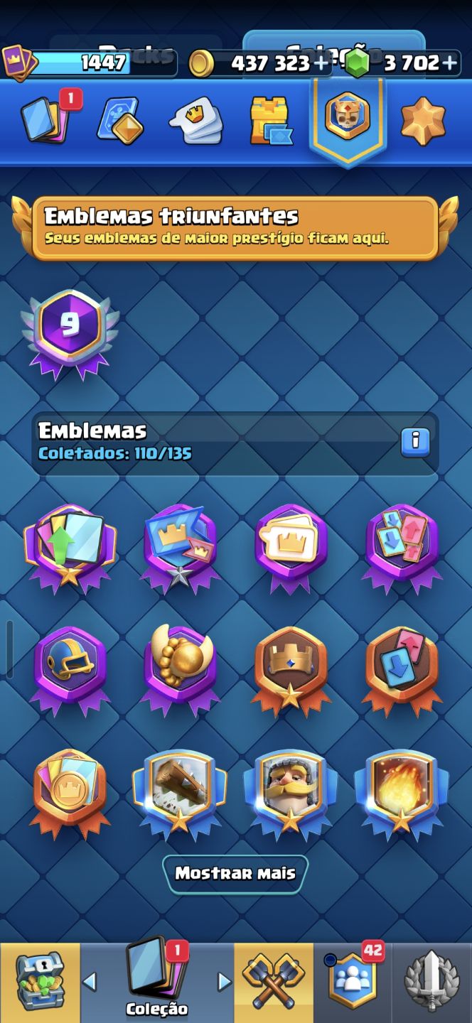 CONTA BRAWL STARS E CLASH ROYALE 11K CLASH 39K BRAWL SKINS RARA E TODAS AS CARD