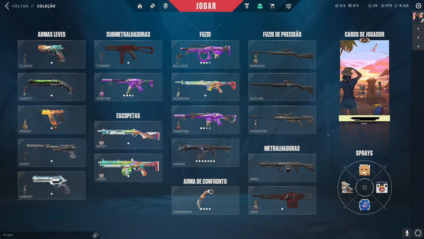 CONTA COM VANDAL DRAGÇAO E KARAMBIT VELOCITY FULL ACESSO