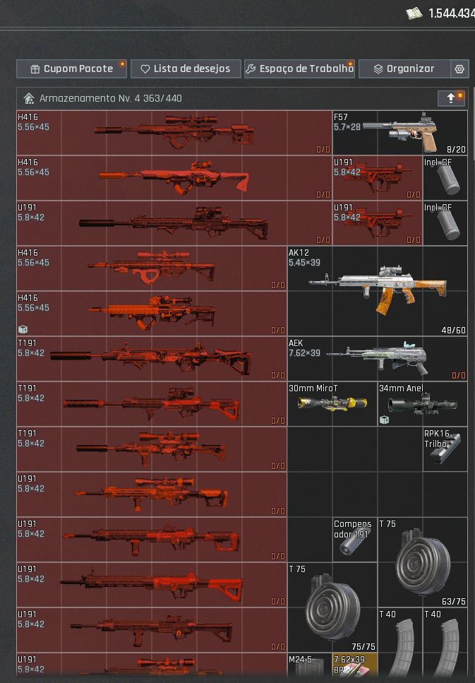 CONTA ARENA BREAKOUT INFINITE - PC 2 BI STASH SKIN EVITTA + RARA