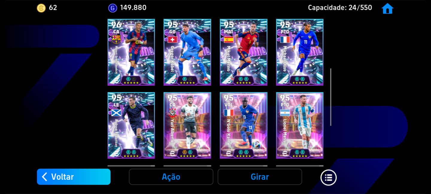 Conta de efootball completinha do Buffon e Hazard