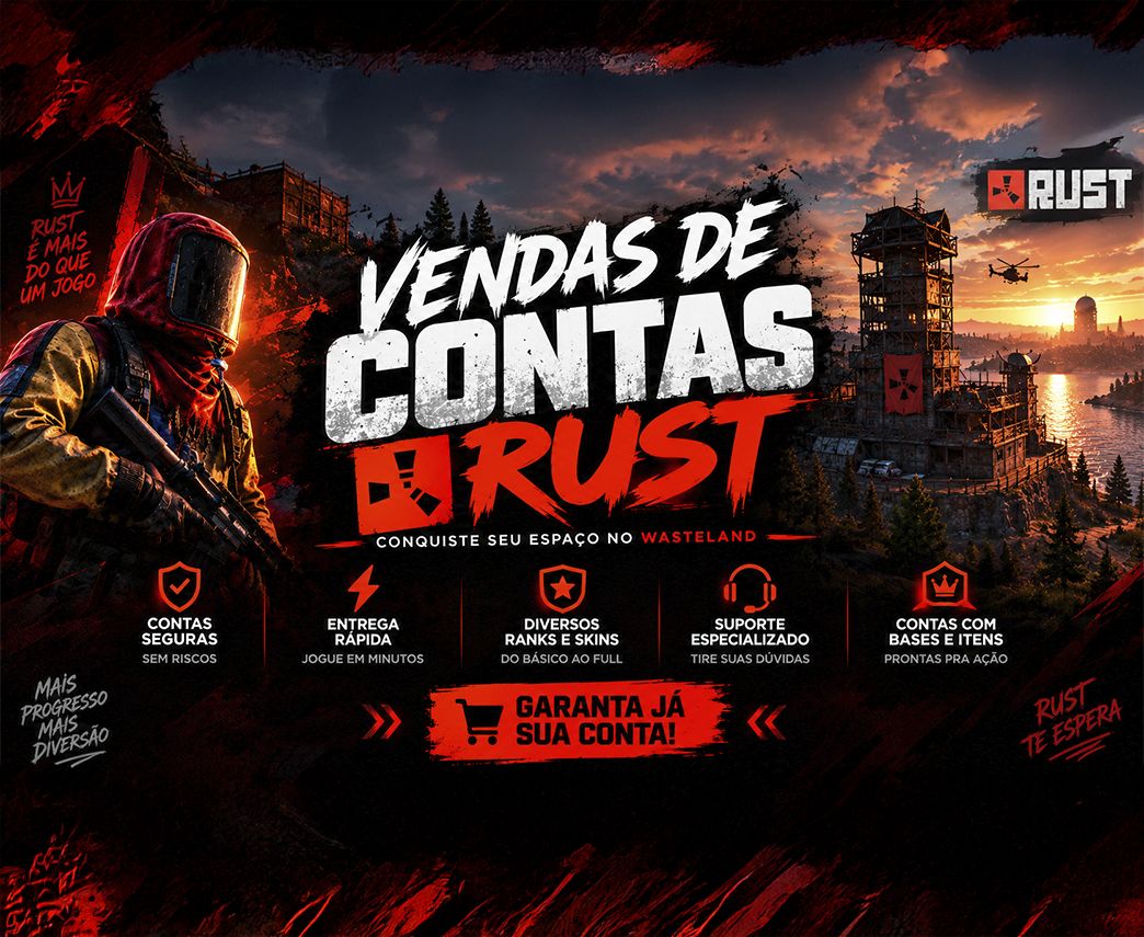 CONTA RUST + 500 HORAS + SKINS | FULL ACESSO | EMAIL ORIGINAL