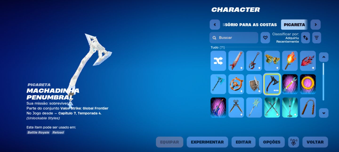 Conta do Fortnite com 41 skins, Nível 173.