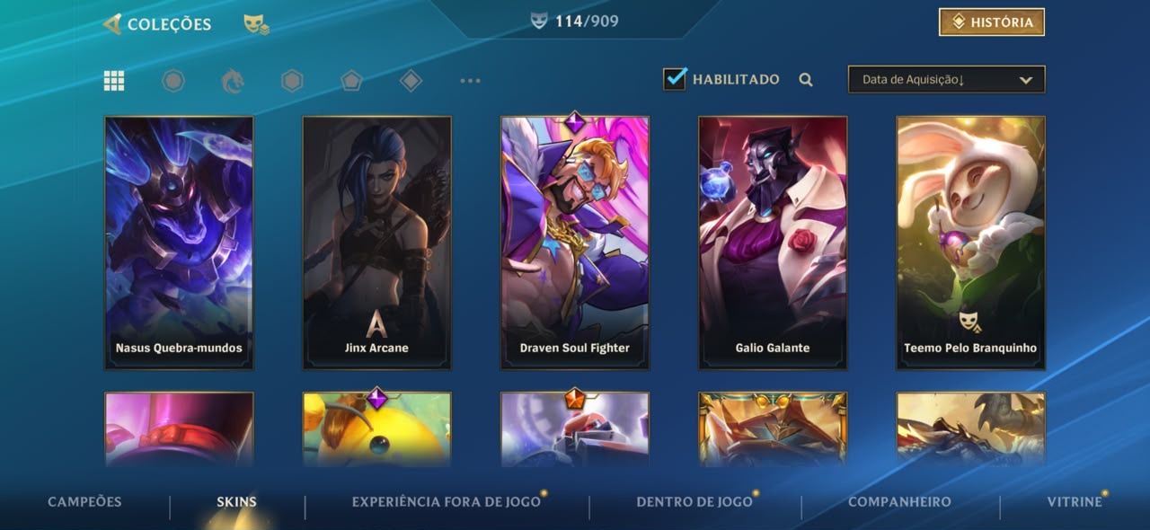 Conta Wild Rift - 115 skins - Diamante - todos os campeões