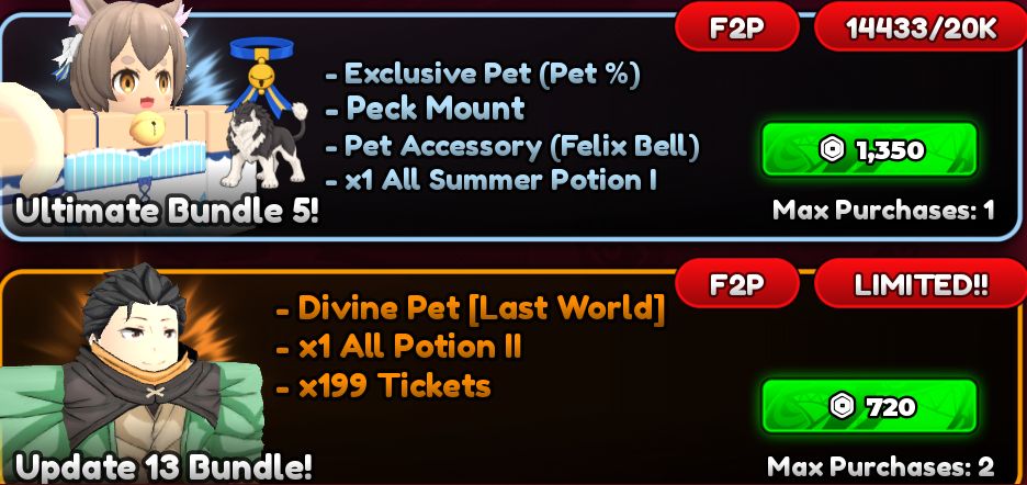 [UPDATE 13] ANIME ASTRAL SIMULATOR (NOVOS PASSES/BUNDLES) PRECINHO