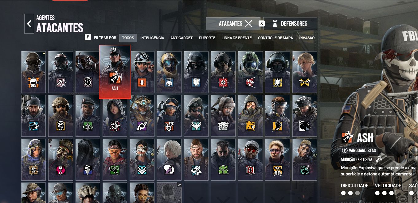 Conta de R6 nivel 280, com skins amuletos e 3 elites a partir do ano 3