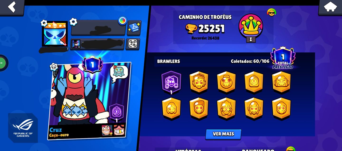Conta brawl Stars simples para começar não começar do zero
