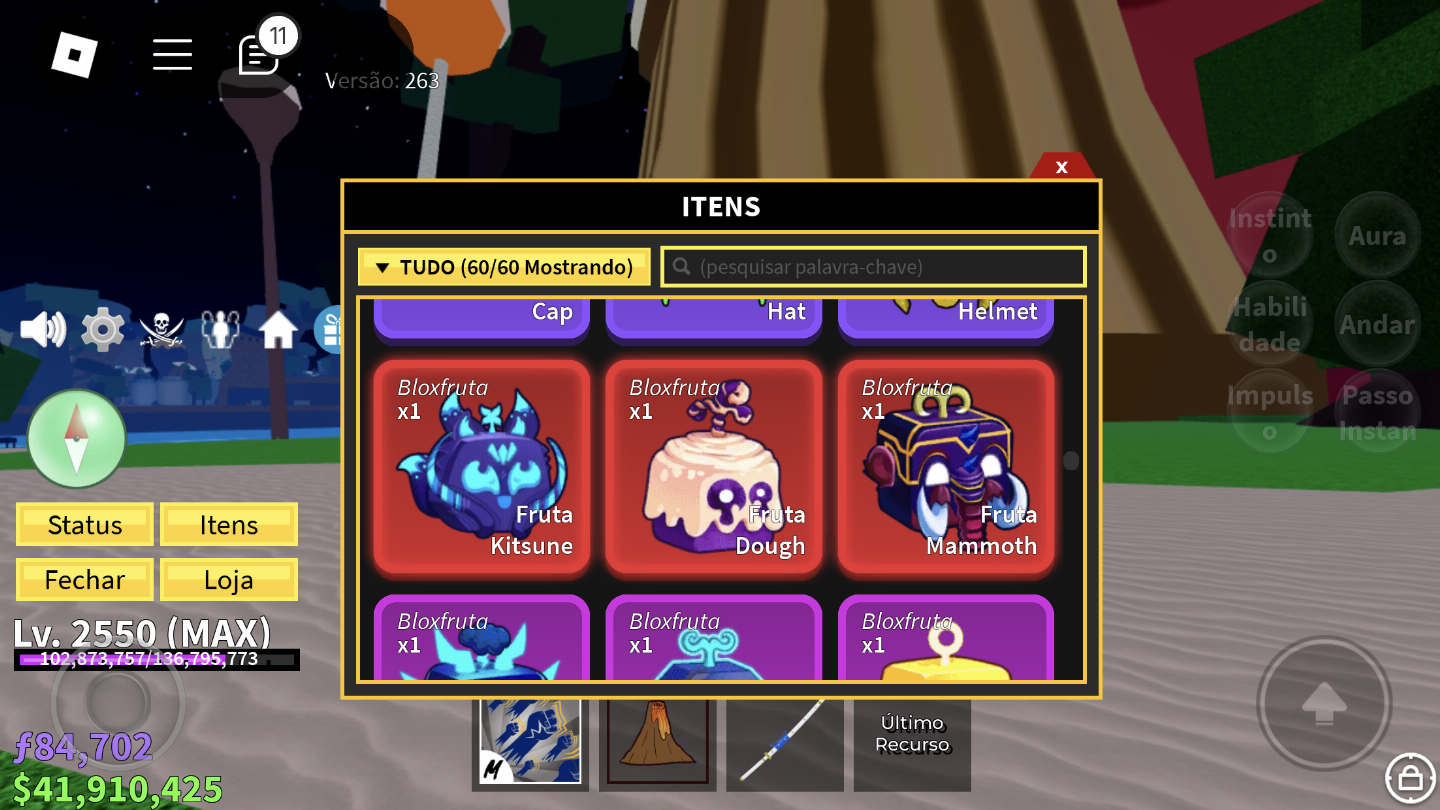 CONTA BLOX FRUITS[KITSUNE E MUITAS MÍTICAS NO INV][CDK,SOUL GUITTAR E HALLOW SC