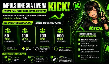 Pacotes de Views Kick | Ativação Rápida