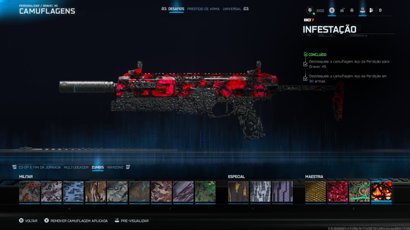 Conta de warzone level 1000
