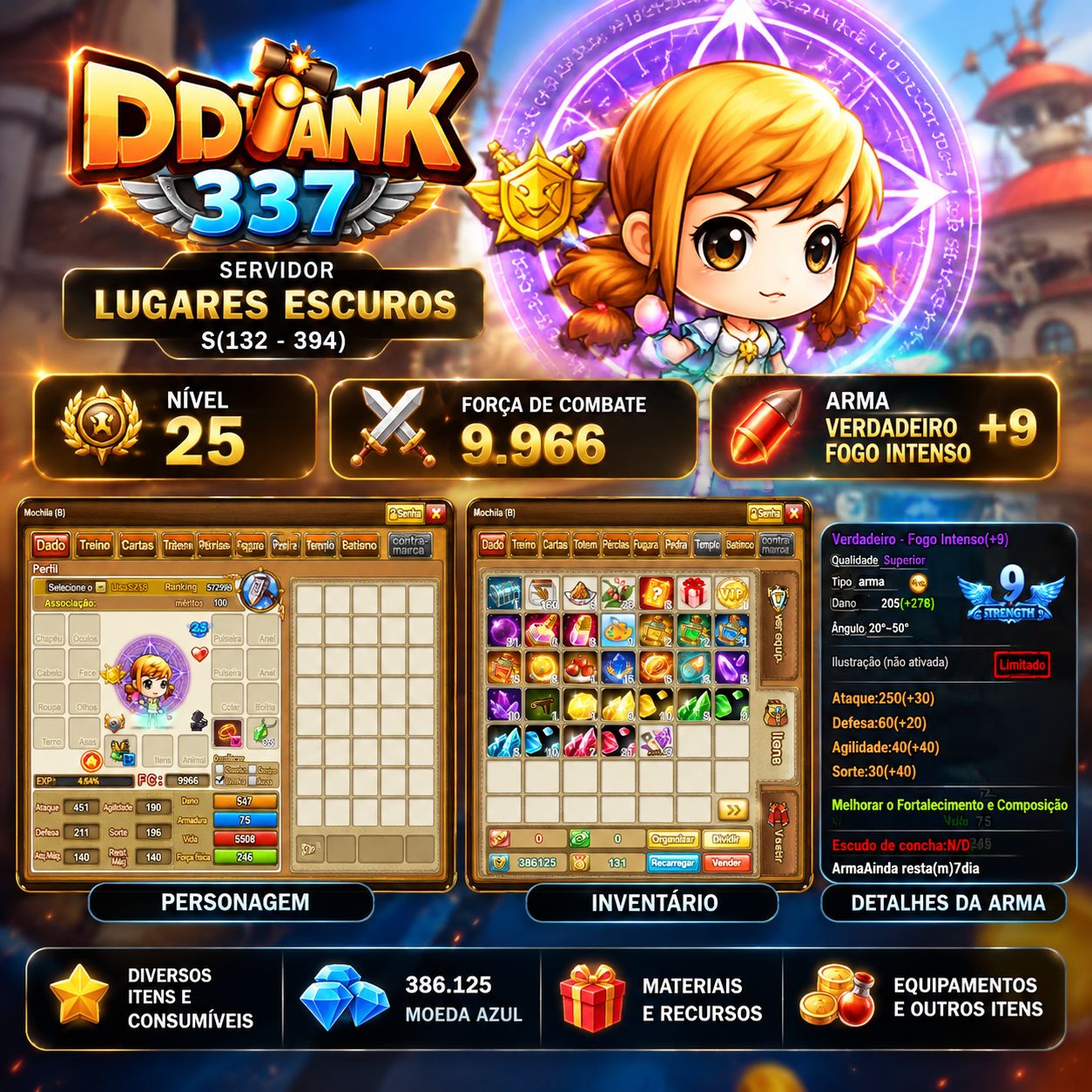 DDTANK 337 | 2 CONTAS | LUGARES ESCUROS | LV36 +12 | LV25 +9 | PET LV33