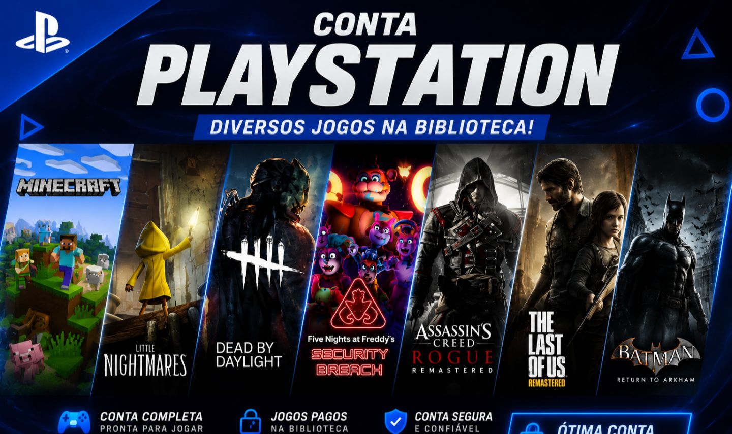Conta PlayStation com Biblioteca Digital, Vários Jogos e Acesso Completo